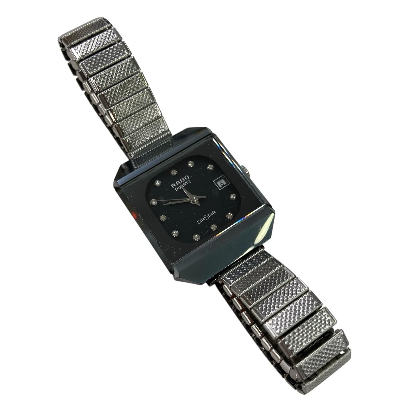 186000 電池切れ RADO ラドー ダイヤスター 文字盤ブラック レディース