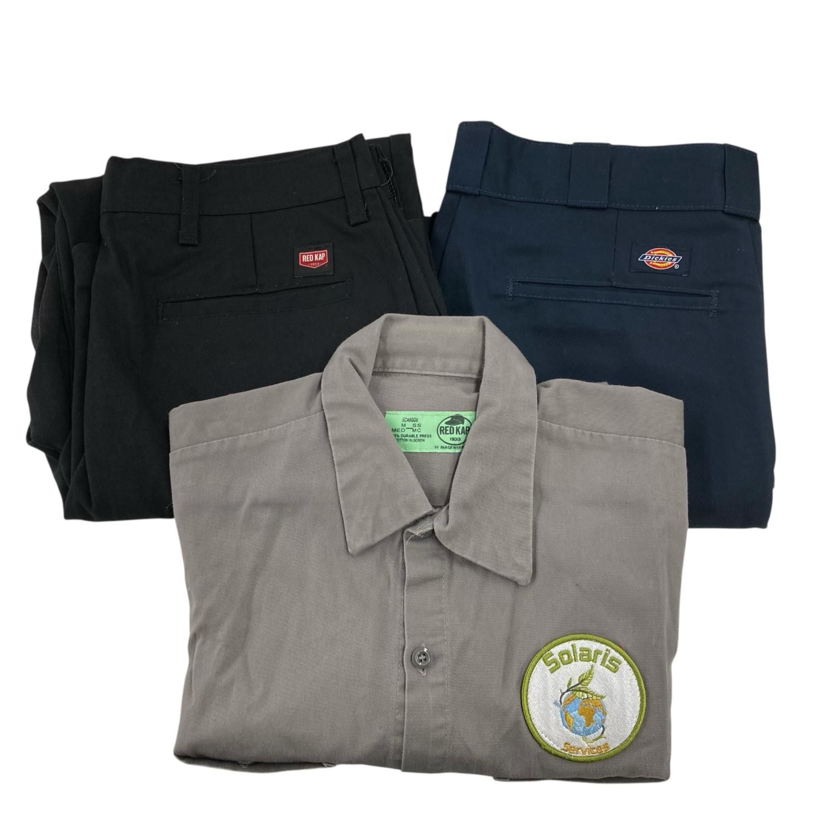 186000 現状品 RED KAP レッドキャップ Dickies ディッキーズ ワークシャツ ワークパンツ メンズ 3点まとめ売り