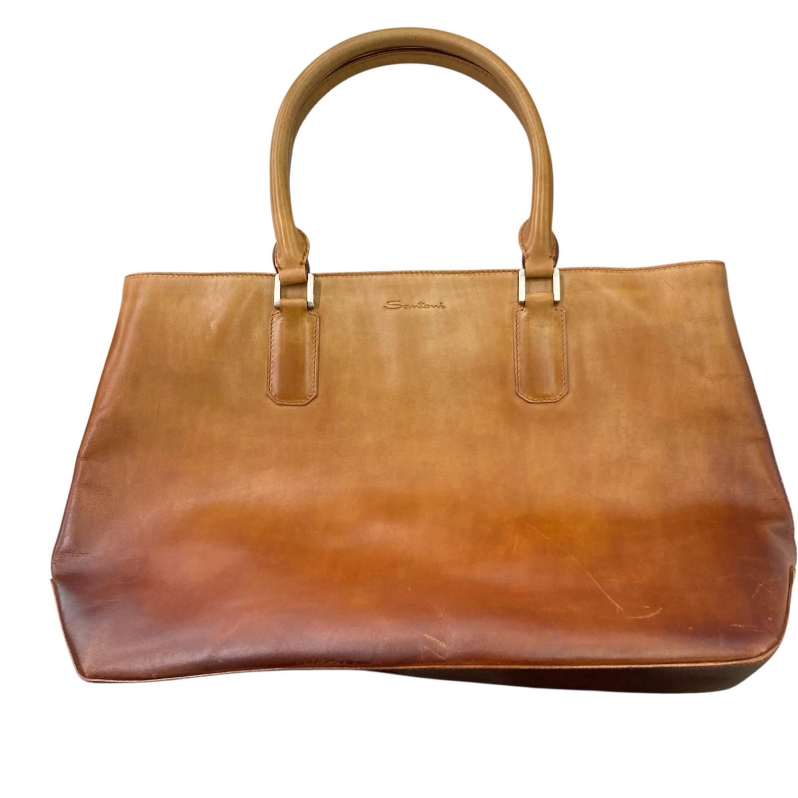 186001 Santoni サントーニ 本革 トートバッグ ビジネスバッグ