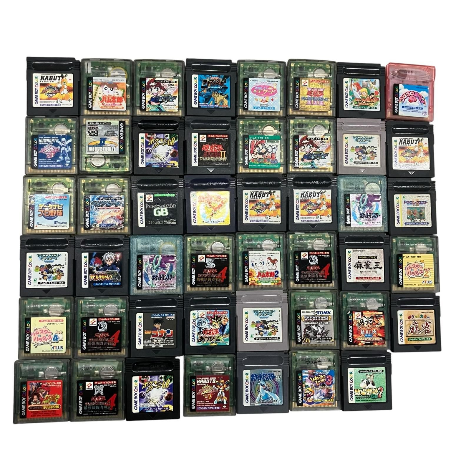 199990 動作未確認 ゲームボーイカラー ソフト 47点まとめ売り