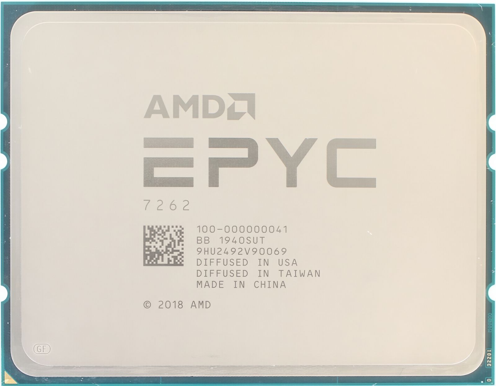 AMD EPYC 7262 8C 16T 3.2GHz to 3.4GHz Socket SP3 Rome 7NM 32MB 155W Aug 2019