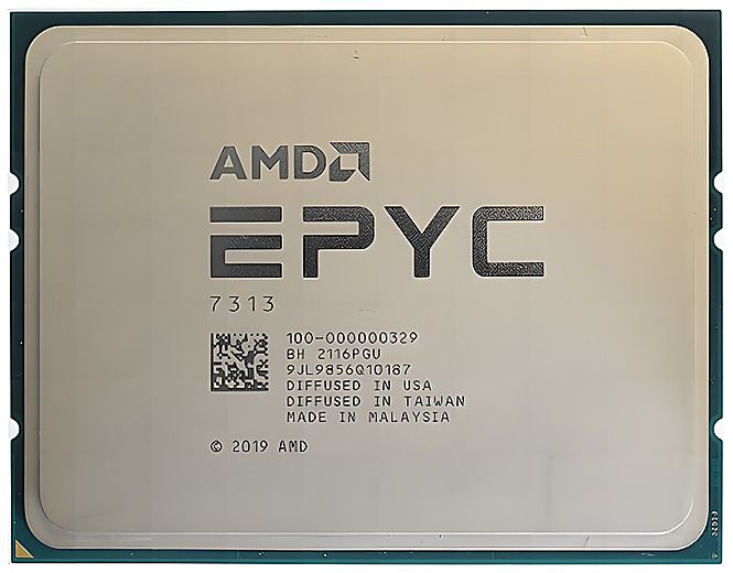 AMD EPYC 7313 16C 32T 3GHz to 3.7GHz Socket SP3 Milan 7NM 128MB 155W Mar 2021