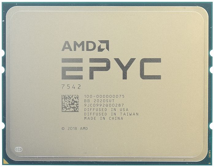 AMD EPYC 7542 32C 64T 2.9GHz to 3.4GHz Socket SP3 Rome 7NM 128MB 225W Aug 2019