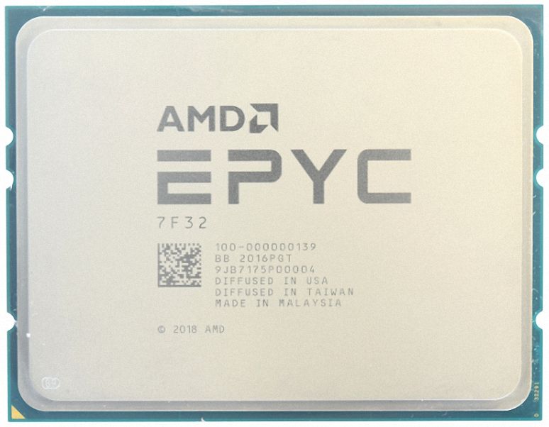 AMD EPYC 7F32 8C 16T 3.7GHz to 3.9GHz Socket SP3 Rome 7NM 32MB 180W Apr 2020