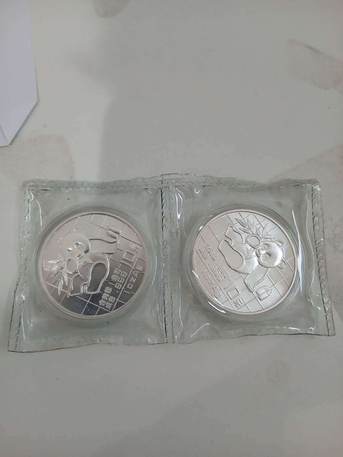 中国 パンダ銀貨 1オンス 10元 Ag999 2枚セット 純銀 シルバーコイン