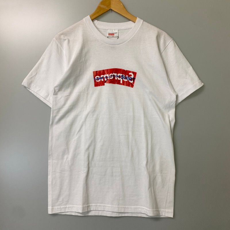【中古品】 SUPREME シュプリーム × COMME des GARCONS SHIRT コムデギャルソンシャツ 別注 コラボ 17SS BOX LOGO TEE ボックスロゴ Tシャツ 半袖 トップス 【149-260607-SH-01-hon】