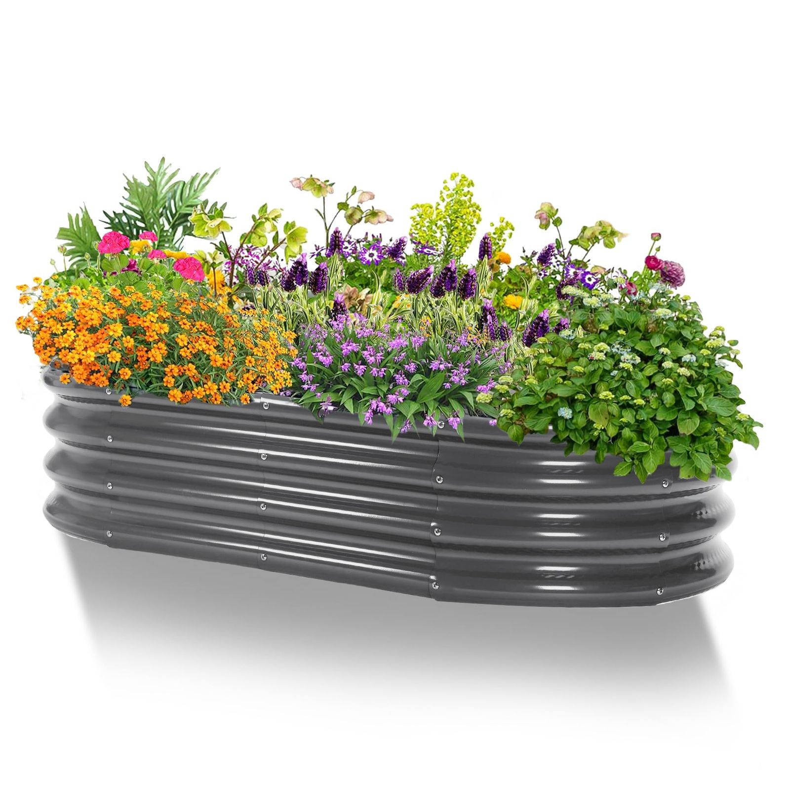 ☆新品☆レイズドベッド 家庭菜園 亜鉛メッキ 幅120×奥行60×高さ28cm ガーデンベッド プランター 大型 ガーデンフレーム 屋外 ガーデンボックス ガーデニング 金属製 レイズドガーデンベッド 野菜 花 果物栽培用 組立簡単 腐敗にく ca873865