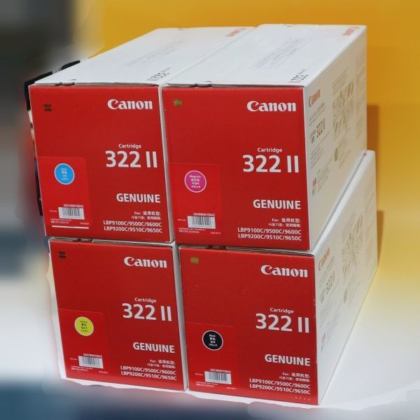 未開封品 Canon/キャノン 322Ⅱ レーザープリンタ用カートリッジ CRG-322Ⅱ 4色セット(ブラック,シアン,マゼンダ,イエロー)