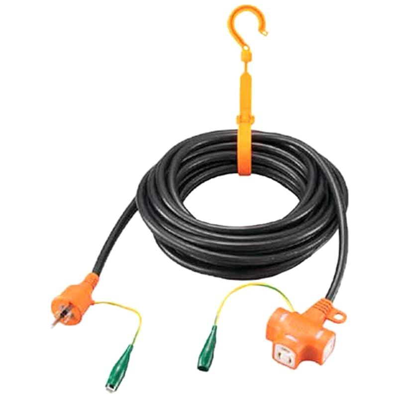 【新品】 TRUSCO(トラスコ) 抜け止めアース付ポッキンプラグ延長コード 10m TKC-NDPK10