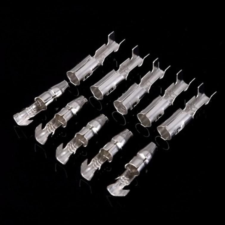 銀 丸型ギボシ端子 10セット A39 40PCS DIY オスギボシ端子 メスギボシ端子 オス端子スリーブ メス端子スリーブ 端子 ギボシ端子 thumbnail 2
