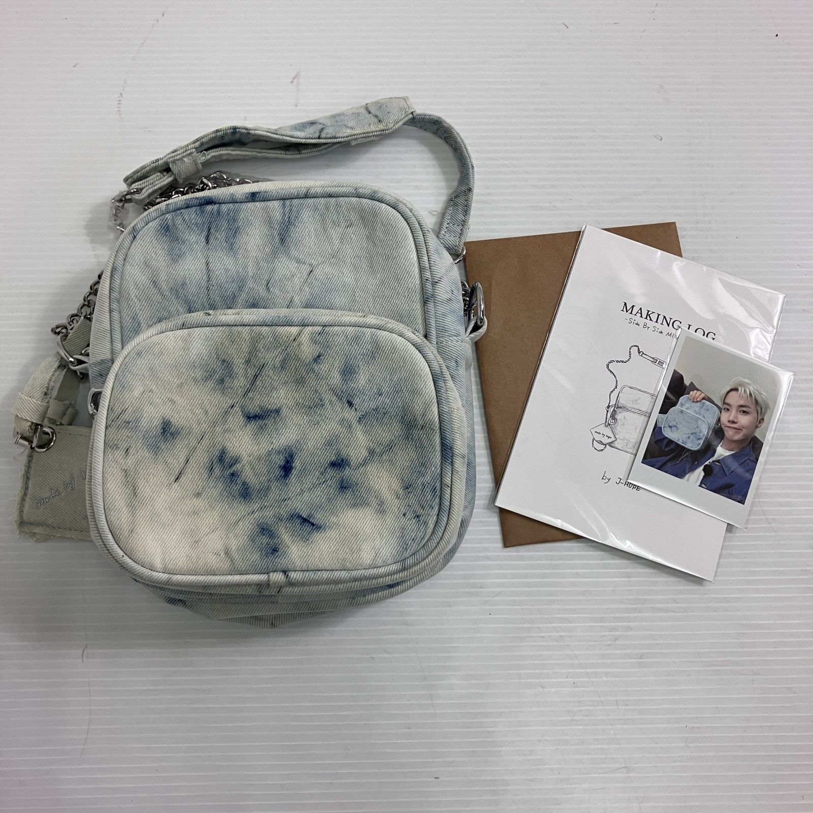 ◆ ARTIST-MADE COLLECTION アーティストメイド ショルダーバッグ BY BTS J-HOPE ホビ Ｓide By Side ミニバッグ ブルー系 中古品