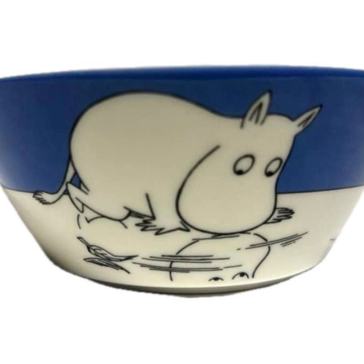 希少廃盤☆ARABIA ムーミンボウル Moomin ブルー 旧ロゴ 王冠北欧☆
