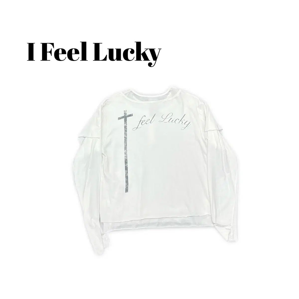 (100)I Feel Lucky レイヤードクロススリーブ