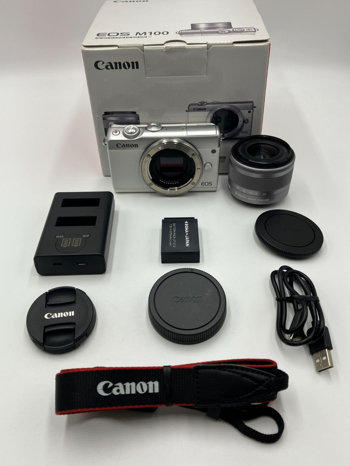 【動作確認済】Canon EOS M100 EF-M 15-45mm F3.5-6.3 IS STM レンズキット