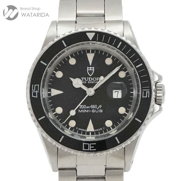 チュードル TUDOR 腕時計 ミニサブ プリンスオイスター デイト MINI-SUB 73090 オールトリチウム 黒文字盤 B35番台 巻きブレス 送料無料