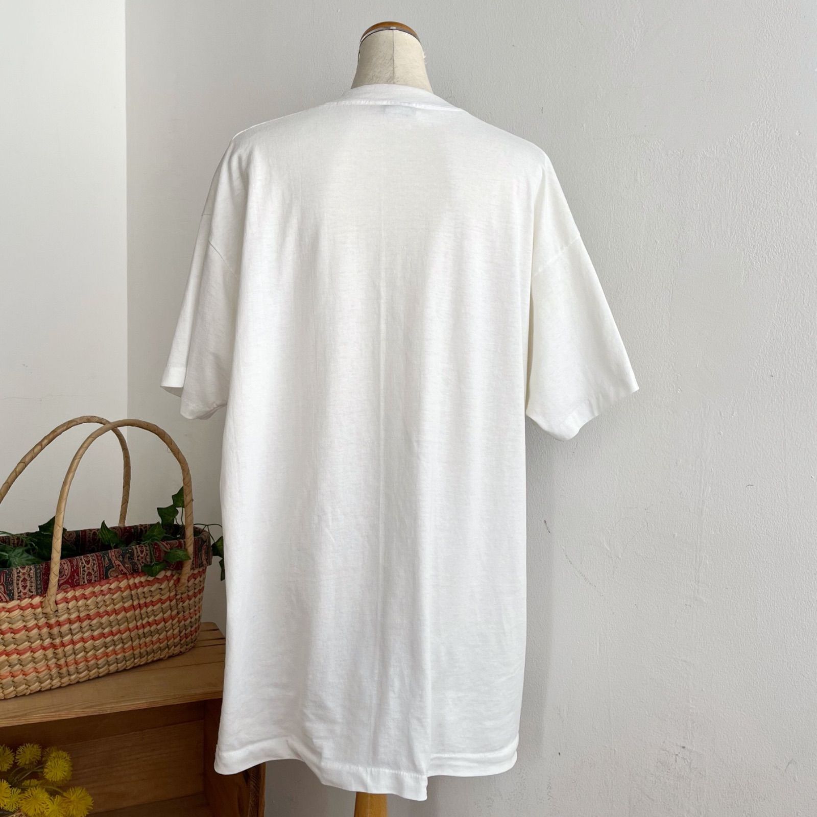90s マジックラビット プリント 半袖Tシャツ USA製 シングルステッチ vintage ヴィンテージ ビンテージ アメリカ古着 USED メンズXLサイズ