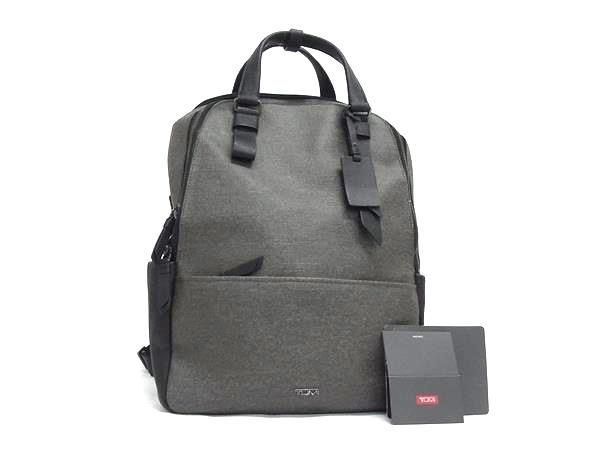 TUMI トゥミ バックパック ワース 734425EG グレー系 PVC メンズ リュックサック 美品