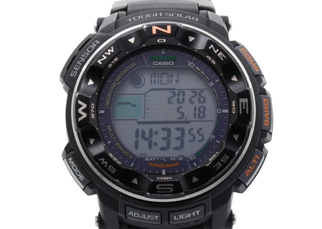 CASIO カシオ 腕時計 PRO TREK プロトレック Multifield Line PRW-2500-1JF ブラック系 樹脂／アルミ メンズ デジタル 美品