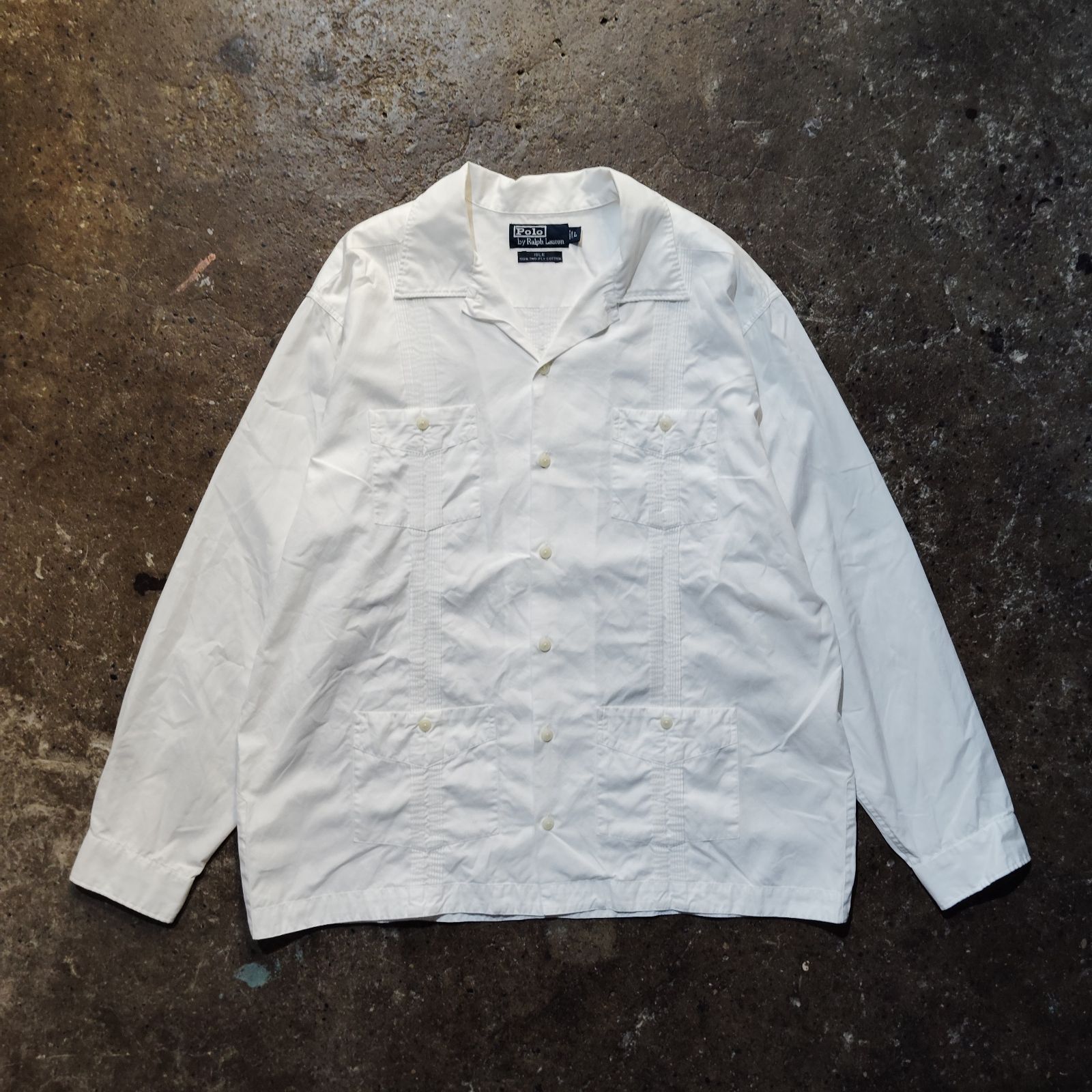 Polo Ralph Lauren 90s ISLE Cuba Shirt ポロラルフローレン 1990s キューバシャツ 長袖 ホワイト 50,100円