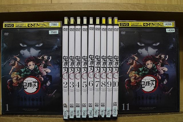 DVD 鬼滅の刃 全11巻 ※ケース無し発送 レンタル落ち ZEE502