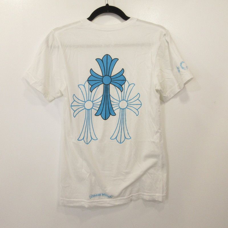 【姫路東店】 中古 CHROME HEARTS | クロムハーツ 半袖Ｔシャツ ブルー3セメタリークロス 国内正規品 ホワイト サイズ：XS 【108】