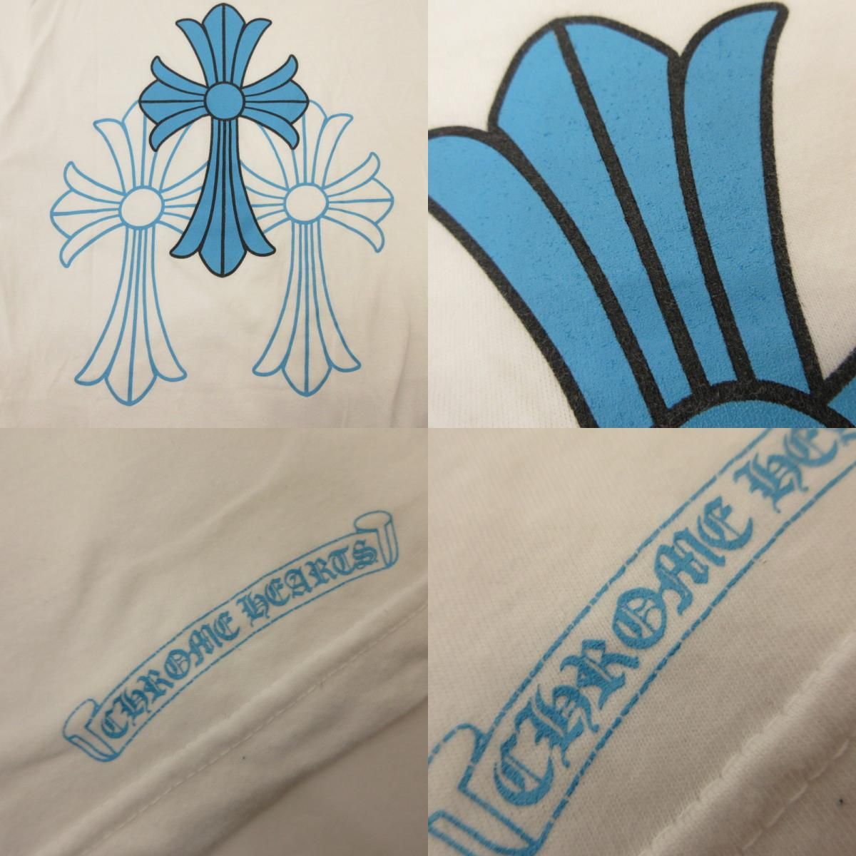 【姫路東店】 中古 CHROME HEARTS | クロムハーツ 半袖Ｔシャツ ブルー3セメタリークロス 国内正規品 ホワイト サイズ：XS 【108】