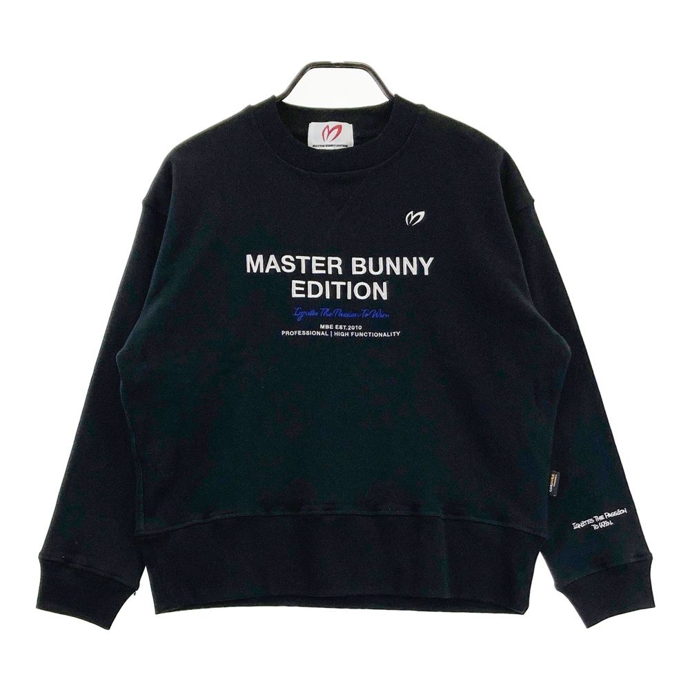 サイズ：1 MASTER BUNNY EDITION マスターバニーエディション 2024年モデル 長袖 スウェットトレーナー ブラック系 [240101696213] ゴルフウェア レディース ストスト