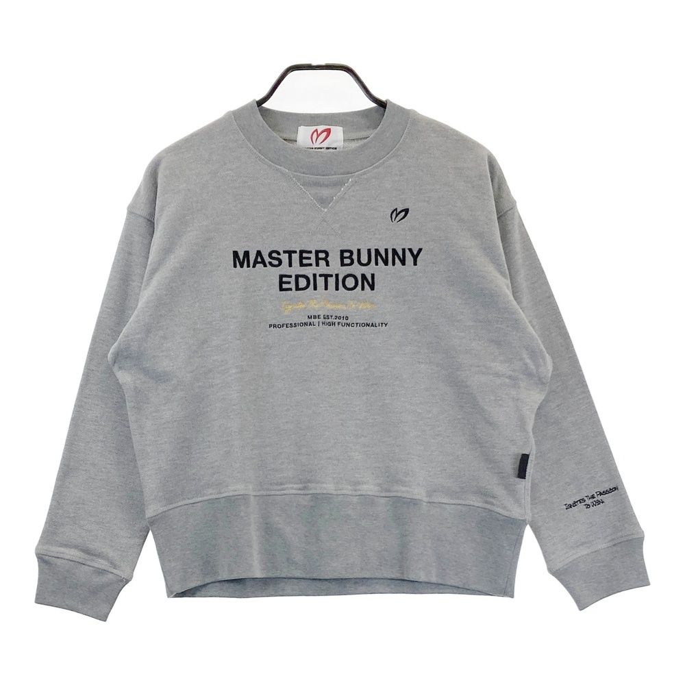 サイズ：0 MASTER BUNNY EDITION マスターバニーエディション 2024年モデル スウェット トレーナー  ブラック系 [240101366214] ゴルフウェア レディース ストスト サイズ：0 MASTER BUNNY EDITION マスターバニーエディション 2024年