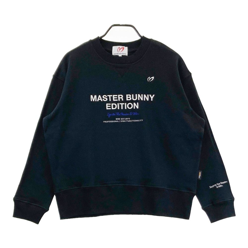 サイズ：2 MASTER BUNNY EDITION マスターバニーエディション 2024年モデル 長袖 スウェットトレーナー  ブラック系 [240101696215] ゴルフウェア レディース ストスト サイズ：2 MASTER BUNNY EDITION マスターバニーエディション 2024年