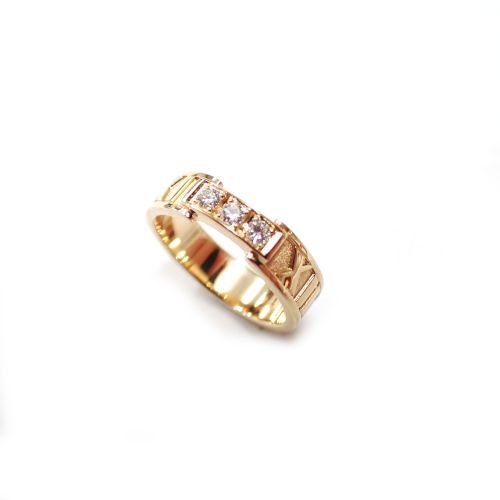 ティファニー TIFFANY&Co. 750 K18 PG アトラス ダイヤモンド3P リング 指輪 ジュエリー