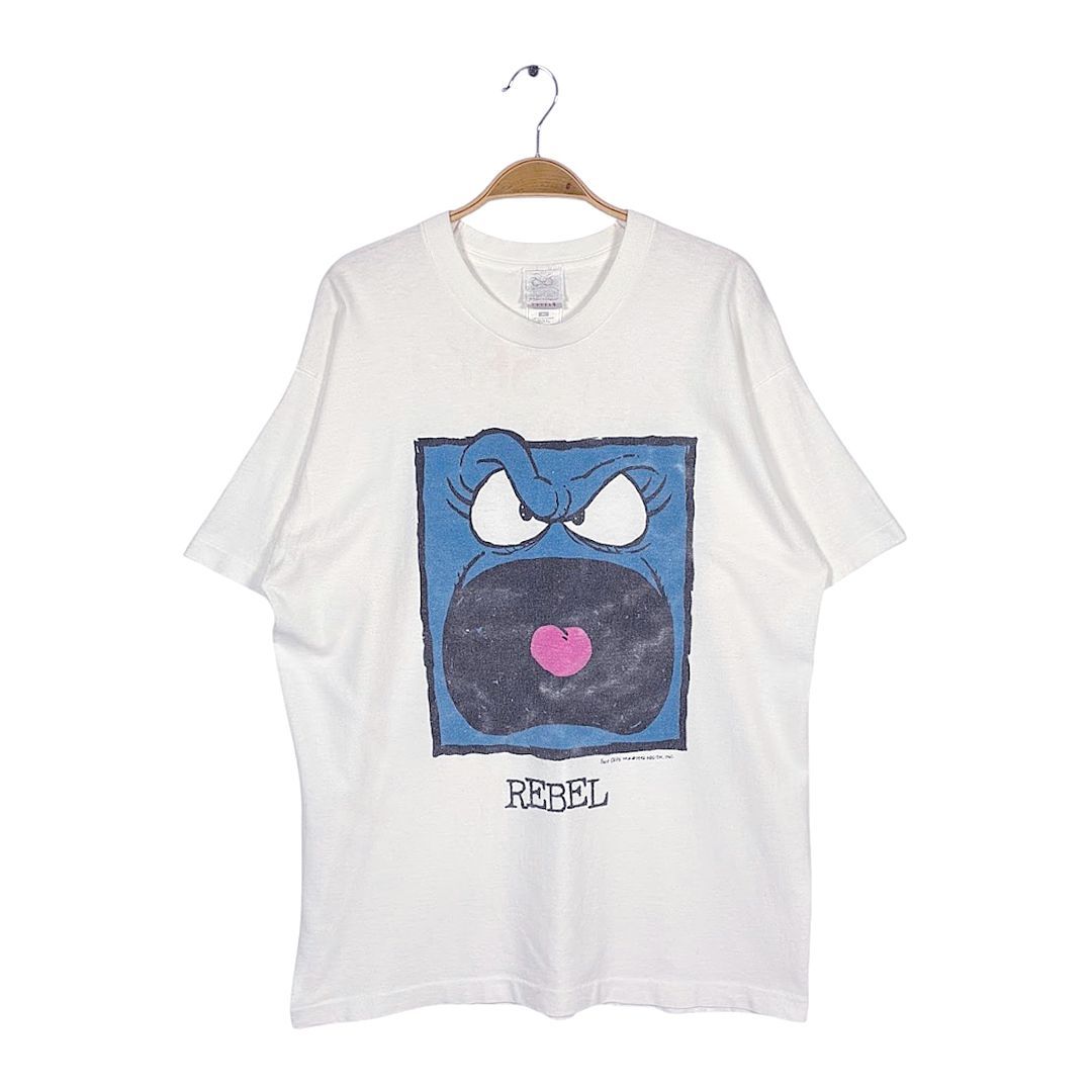 90s FACE OFFS REBEL USA製 ヴィンテージ Tシャツ ホワイト シングルステッチ フルーツオブザルーム サイズXL BZ0610