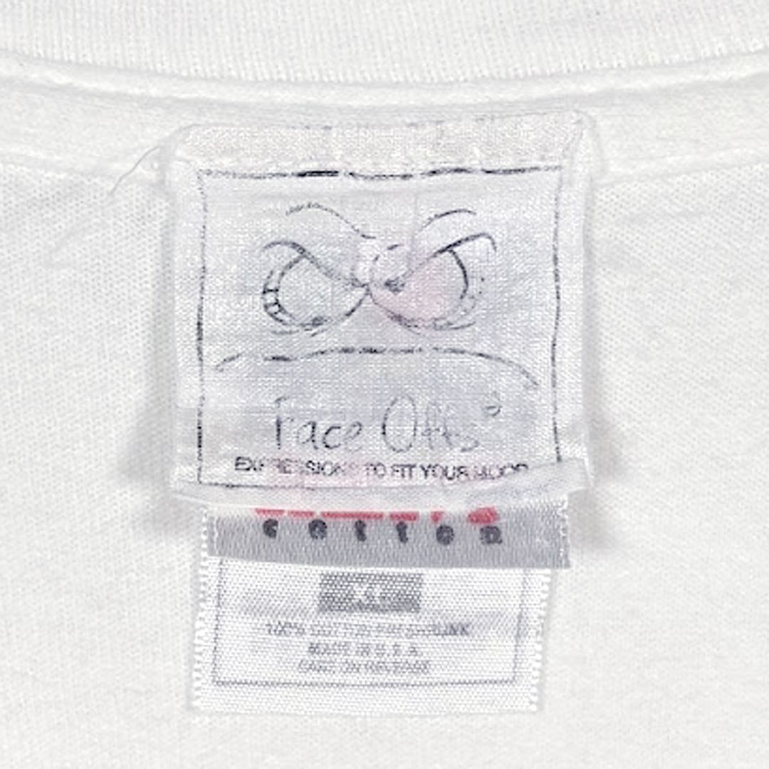 90s FACE OFFS REBEL USA製 ヴィンテージ Tシャツ ホワイト シングルステッチ フルーツオブザルーム サイズXL BZ0610
