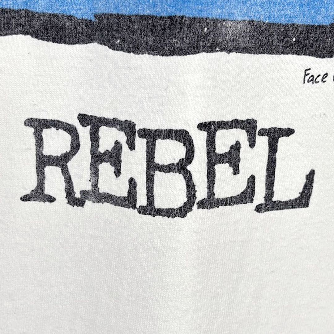 90s FACE OFFS REBEL USA製 ヴィンテージ Tシャツ ホワイト シングルステッチ フルーツオブザルーム サイズXL BZ0610