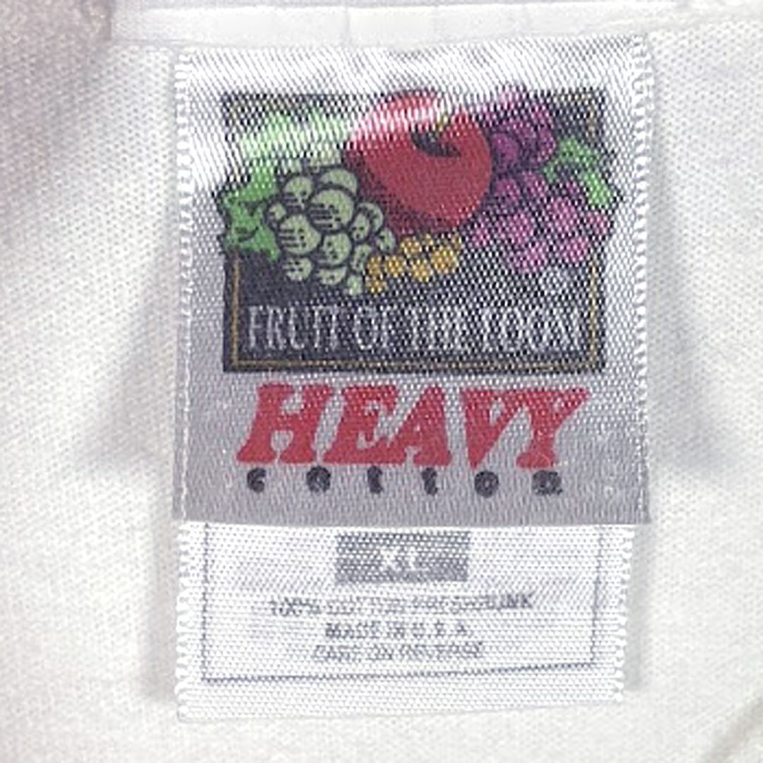 90s FACE OFFS REBEL USA製 ヴィンテージ Tシャツ ホワイト シングルステッチ フルーツオブザルーム サイズXL BZ0610