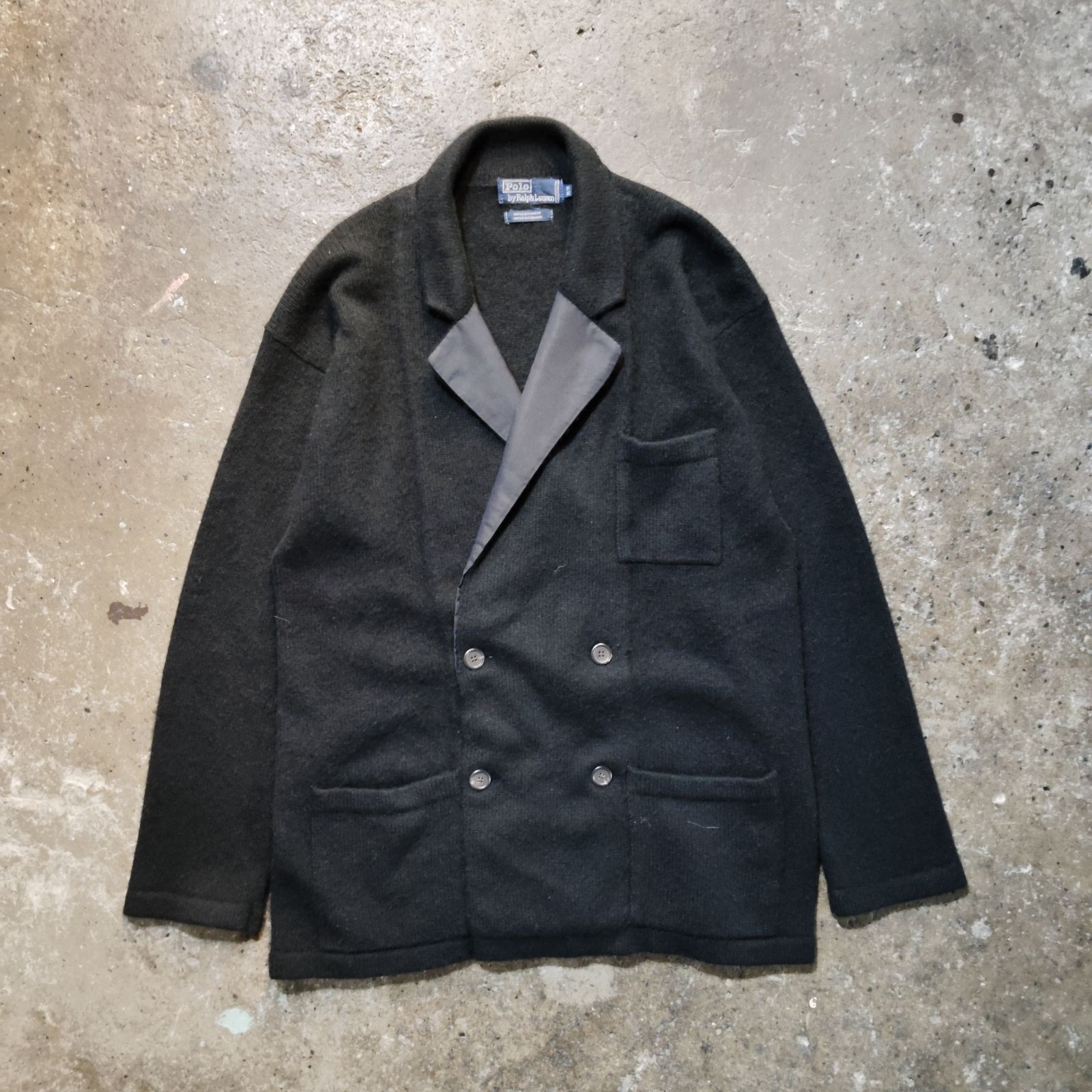 Polo Ralph Lauren 90s カシミヤニットジャケット ダブルブレスト ポロラルフローレン 1990s