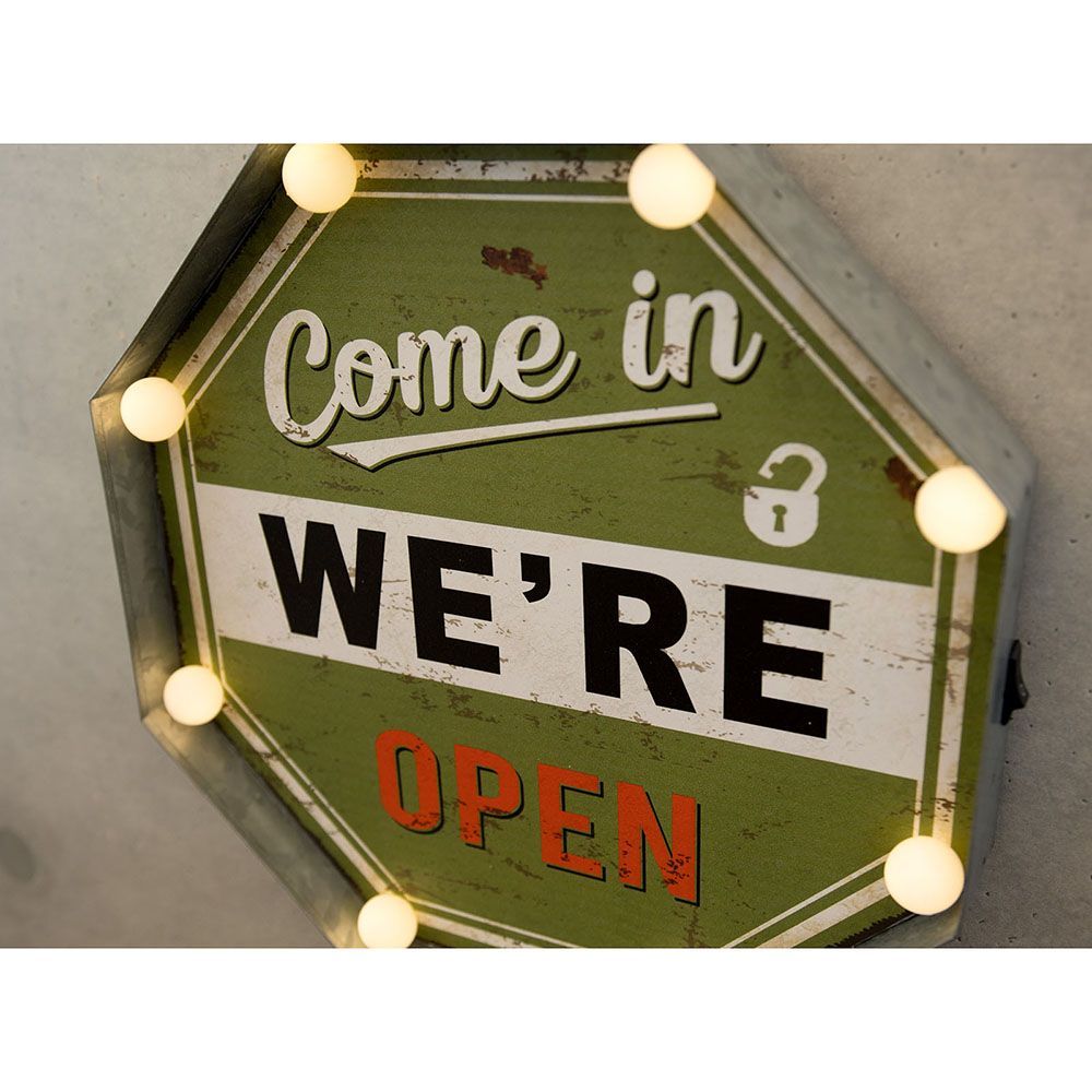 全国送料無料] アメリカンクラシック Came in WE'RE OPEN ウォール