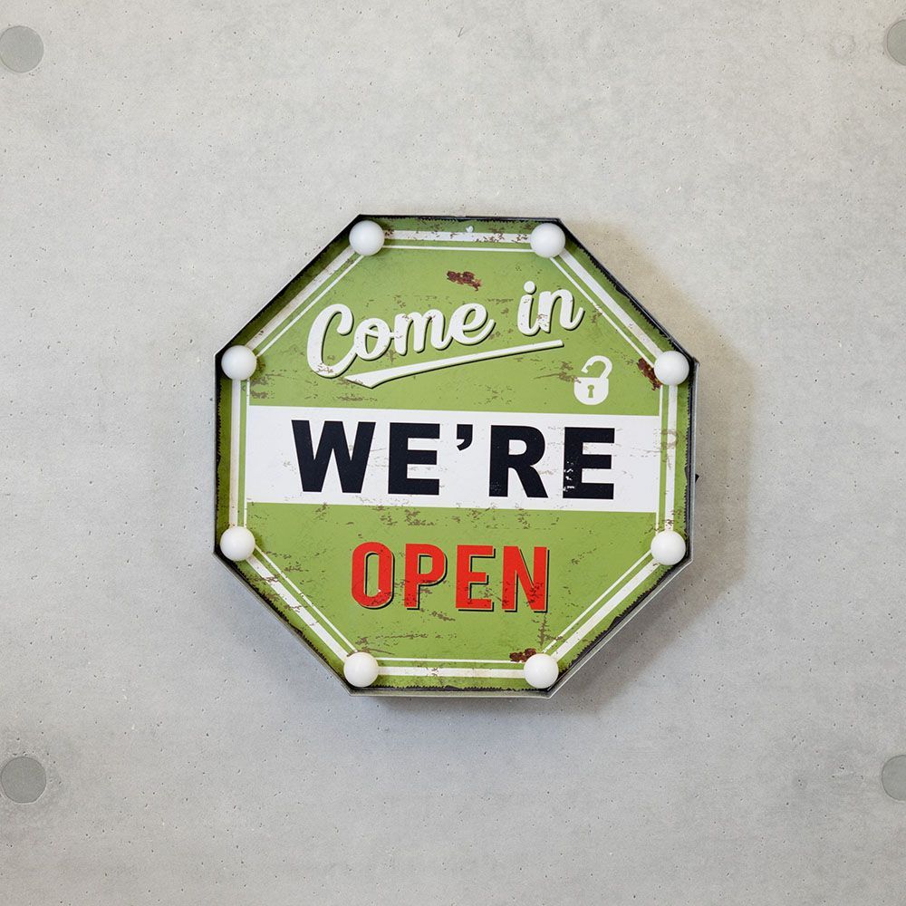 全国送料無料] アメリカンクラシック Came in WE'RE OPEN ウォール