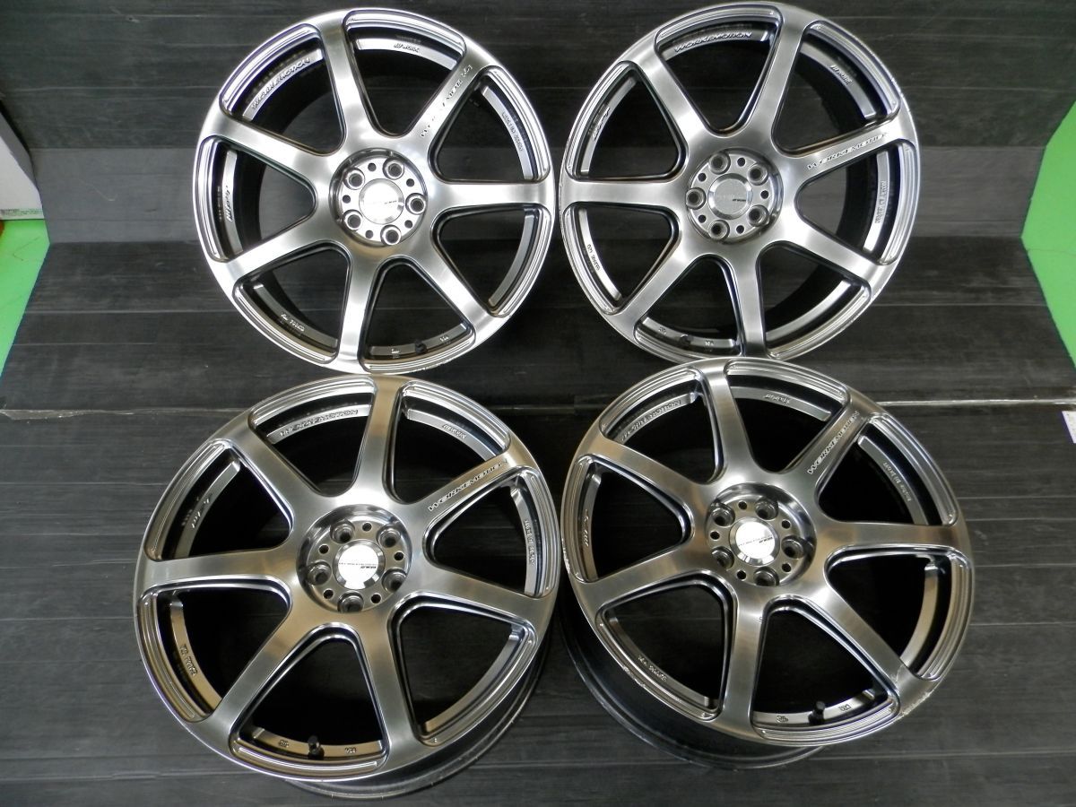 ワーク エモーション T7R 社外 18インチアルミホイール 4本SET 8.5J +45 5H 100 60φ カラー GTS