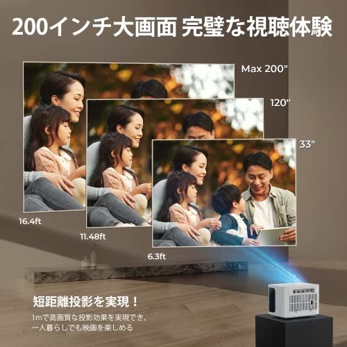プロジェクター 超小型 5G WiFi Bluetooth5.0【電動フォーカス 】ホームプロジェクター 10000LM 1080PフルHD 4K対応 モバイルプロジェクター 短焦点投影 75%ズーム Hi-Fiスピーカー内蔵 ホームシアター a185bd7b