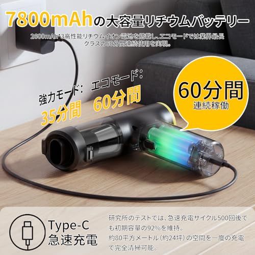 ハンディクリーナー コードレス Zynet V5 車用掃除機 60分間超長時間稼働 40000Pa強力吸引 【吹き飛ぶ/吸い込む/空気入れ】7種類ノズル 7-in-1多機能 大容量バッテリー Type-C急速充電 ハンディ掃除機 LEDライト 39ea0d89 ハンディクリーナー コードレス Zynet V5 車用掃除機 60分間超長時間稼働 40000Pa強力吸引 【吹き飛ぶ/吸い込む/空気入れ】7種類ノズル 7-in-1多機能 大容量バッテリー Type-C急速充電 ハンディ掃除機 LEDライト 39ea0d89