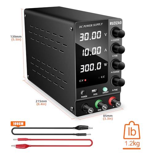 安定化電源 (0~30V 0~10A) DC安定化ベンチ電源 粗微調整出力スイッチ 高精度4桁LEDディスプレイ 5V/2A USBポート付きベンチトップラボ★m 81078150 安定化電源 (0~30V 0~10A) DC安定化ベンチ電源 粗微調整出力スイッチ 高精度4桁LEDディスプレイ 5V/2A USBポート付きベンチトップラボ★m 81078150