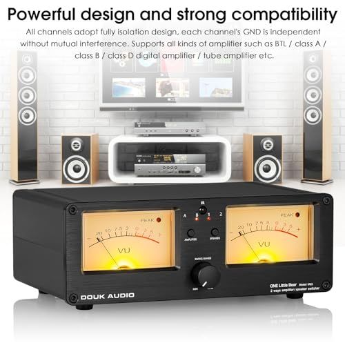 Douk Audio VU3 デュアル アナログ VU メーター, 2 ウェイ アンプ/スピーカー スイッチ, DB パネルディスプレイ オーディオ スイッチャー ボックス★m 2f41a283 Douk Audio VU3 デュアル アナログ VU メーター, 2 ウェイ アンプ/スピーカー スイッチ, DB パネルディスプレイ オーディオ スイッチャー ボックス★m 2f41a283