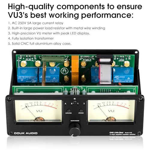 Douk Audio VU3 デュアル アナログ VU メーター, 2 ウェイ アンプ/スピーカー スイッチ, DB パネルディスプレイ オーディオ スイッチャー ボックス★m 2f41a283 Douk Audio VU3 デュアル アナログ VU メーター, 2 ウェイ アンプ/スピーカー スイッチ, DB パネルディスプレイ オーディオ スイッチャー ボックス★m 2f41a283