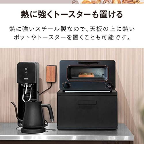 ottostyle.jp ブレッドケース ブレッドボックス 【ホワイト】 前・上扉も開閉可能 食パン 食品 コーヒー 調味料 保存 収納ボックス トースターラック スチール製 アジャスター脚 シンプル おしゃれ★m aa6186aa