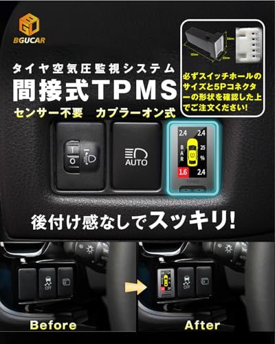 トヨタ車専用タイヤ空気圧監視システム スイッチホール埋め込み式 間接式TPMS センサー不要 液晶モニター付き 完全カプラーオン トヨタAタイプ 5pinコネクター★m 85b0f237 トヨタ車専用タイヤ空気圧監視システム スイッチホール埋め込み式 間接式TPMS センサー不要 液晶モニター付き 完全カプラーオン トヨタAタイプ 5pinコネクター★m 85b0f237