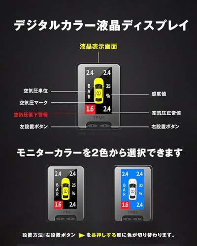 トヨタ車専用タイヤ空気圧監視システム スイッチホール埋め込み式 間接式TPMS センサー不要 液晶モニター付き 完全カプラーオン トヨタAタイプ 5pinコネクター★m 85b0f237 トヨタ車専用タイヤ空気圧監視システム スイッチホール埋め込み式 間接式TPMS センサー不要 液晶モニター付き 完全カプラーオン トヨタAタイプ 5pinコネクター★m 85b0f237