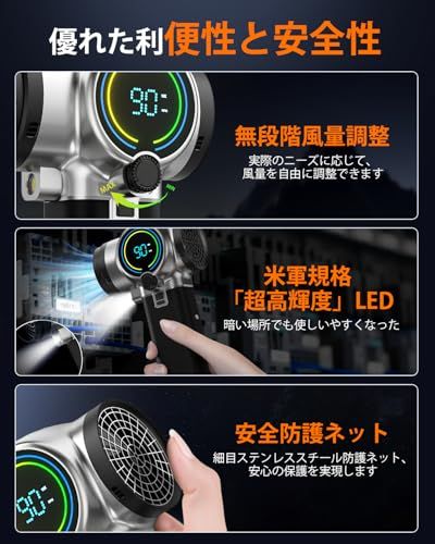 ブロワー 強力 洗車 Semtyait新登場【プロ監修・2600g超強推力・245m/s究極の爆風】ぶろわー エアダスター【ドイツ レッド?ドット賞受賞ブランド】 軽量小型ブロワー 無段階風量調整 24000mAh BMS高性能電池 充電式 fccf45c8
