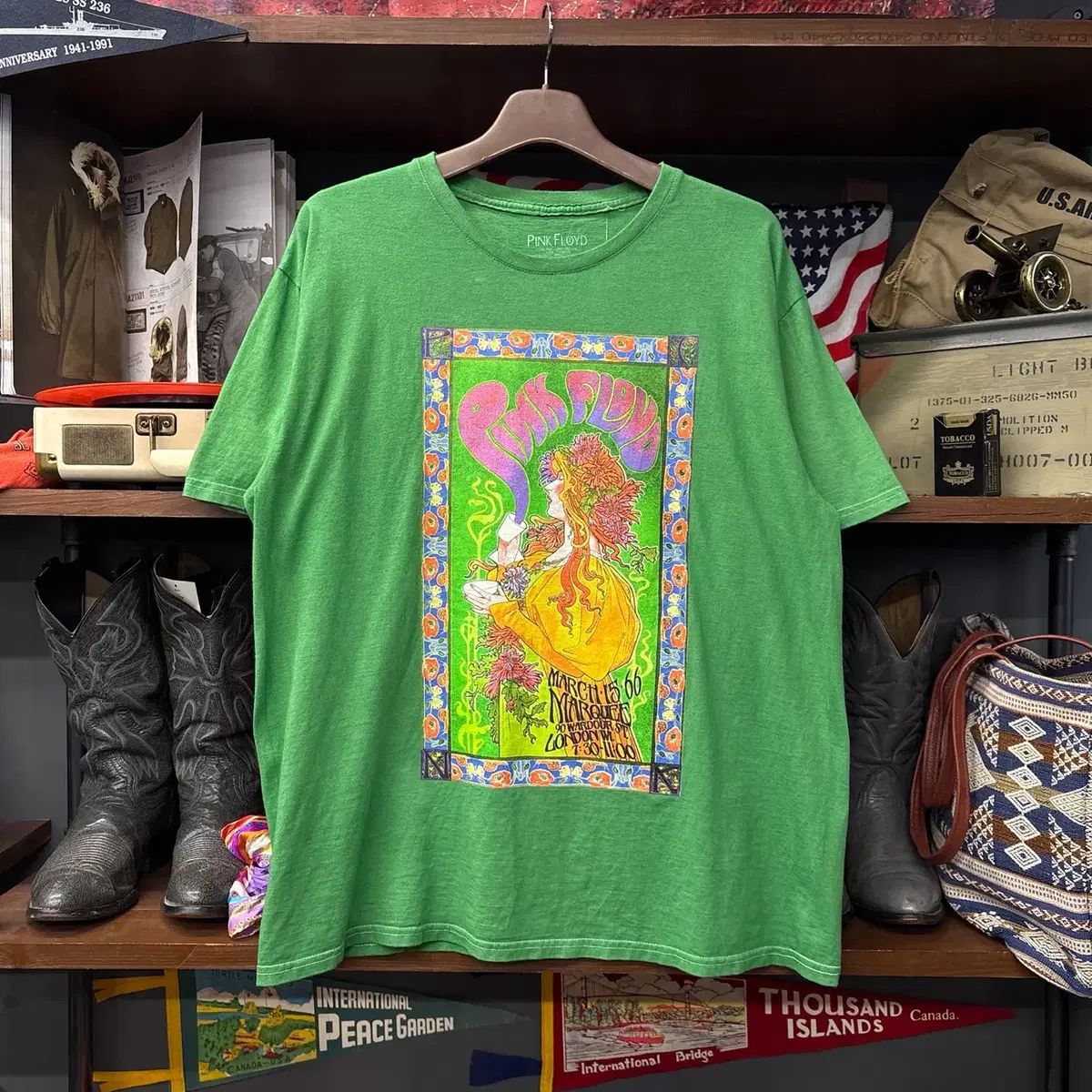 ピンクフロイド OFFICIALマーチャン 66' マキクラブ ポスター グラフィック Tシャツ N1523