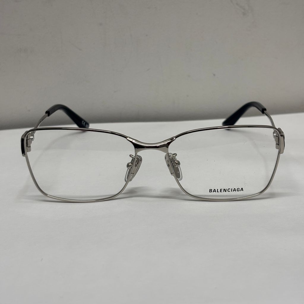 BALENCIAGA バレンシアガ 25AW LOGO SQUARE GLASSES メガネ BB0375OA シルバー size:58 16【中目黒B06】 BALENCIAGA バレンシアガ 25AW LOGO SQUARE GLASSES メガネ BB0375OA シルバー size:58 16【中目黒B06】