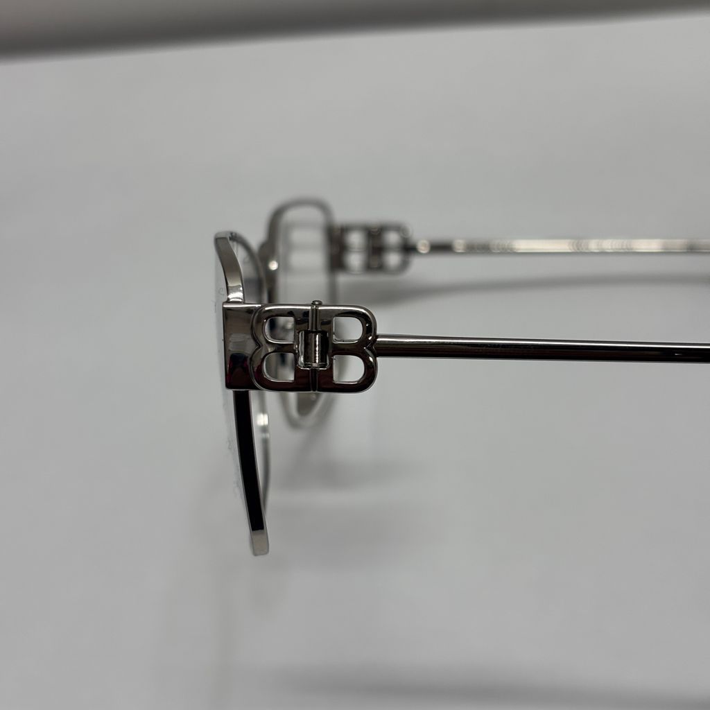 BALENCIAGA バレンシアガ 25AW LOGO SQUARE GLASSES メガネ BB0375OA シルバー size:58 16【中目黒B06】 BALENCIAGA バレンシアガ 25AW LOGO SQUARE GLASSES メガネ BB0375OA シルバー size:58 16【中目黒B06】
